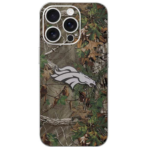 NFL Denver Broncos Realtree Xtra Green Camo iPhone 16 Pro Skin